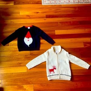 These 2 beautiful Hanna Anderson sweater and jacket are size 3T and blue/white!!